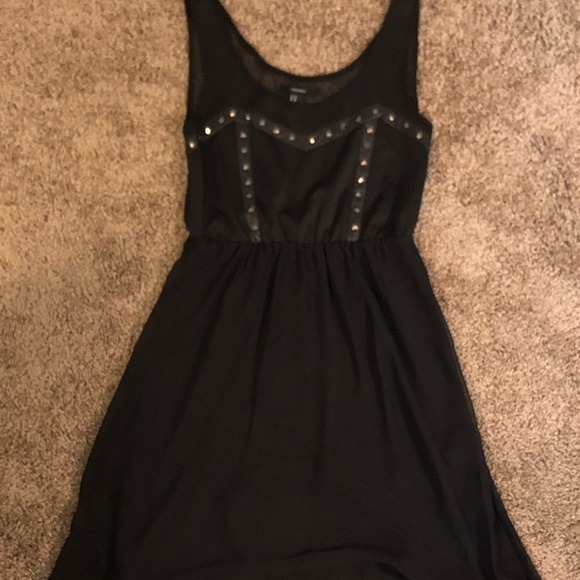 Black Asymmetrical Party Dress - Picture 2 of 4